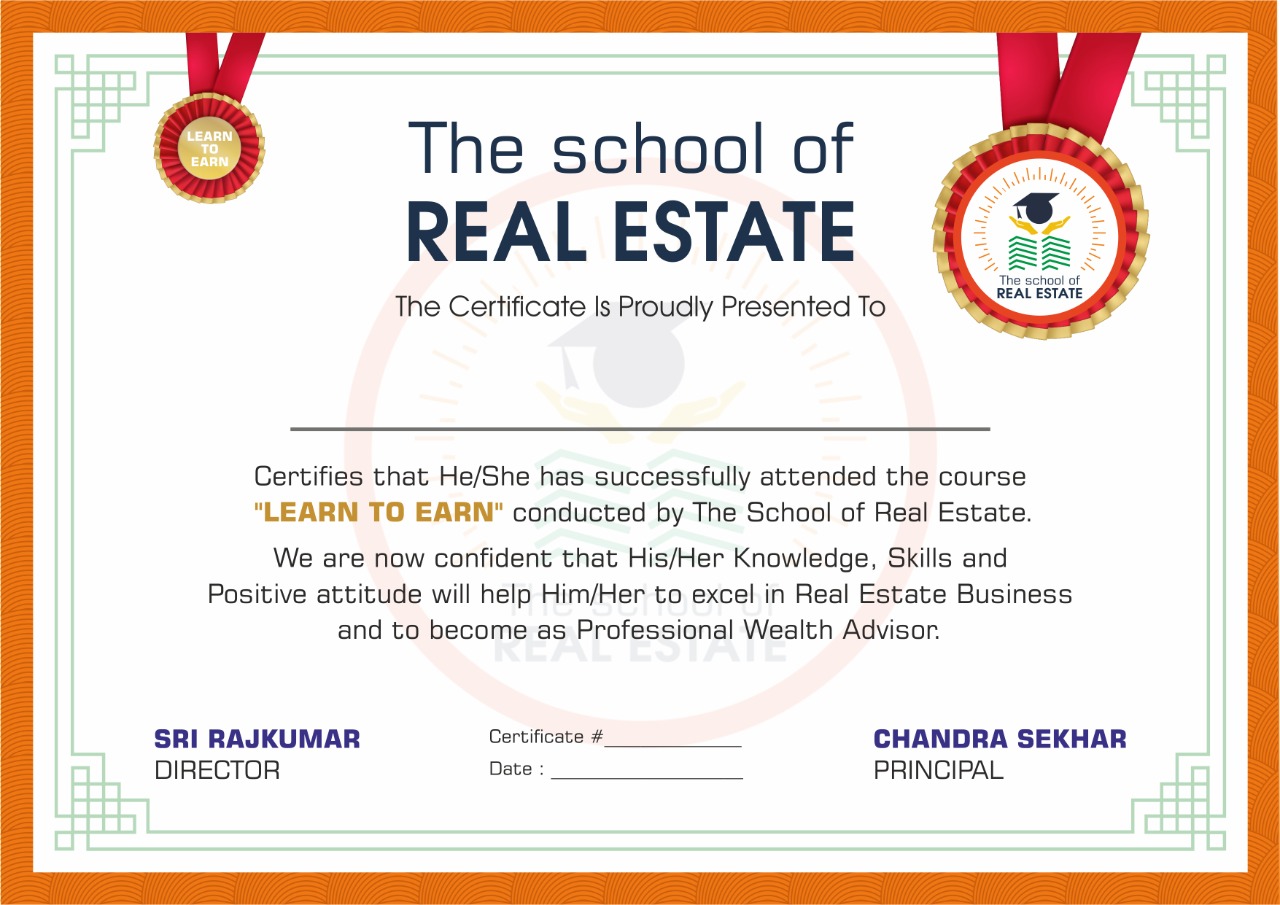 Certificate Course in Real Estate School of Real Estate